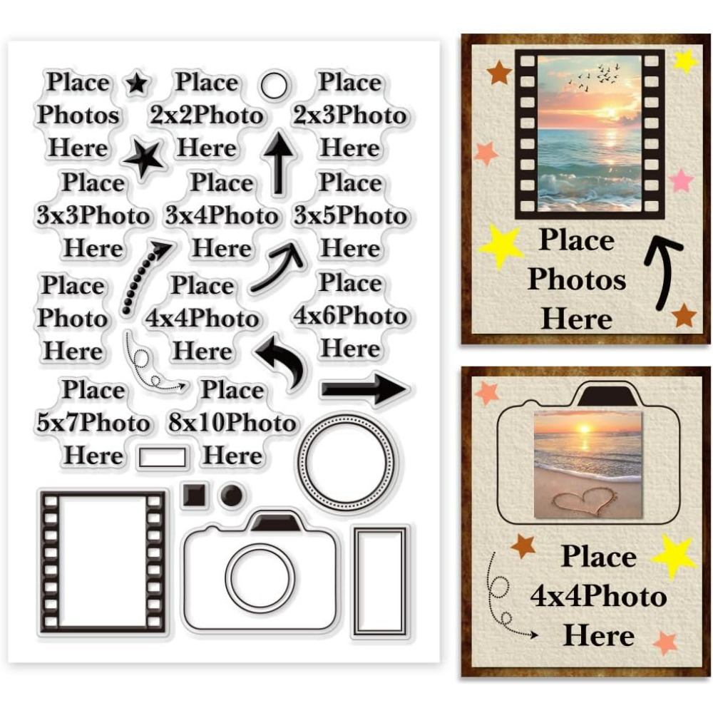 Picture Frame - 여기 사진을 넣으세요 클리어 스탬프 화살표