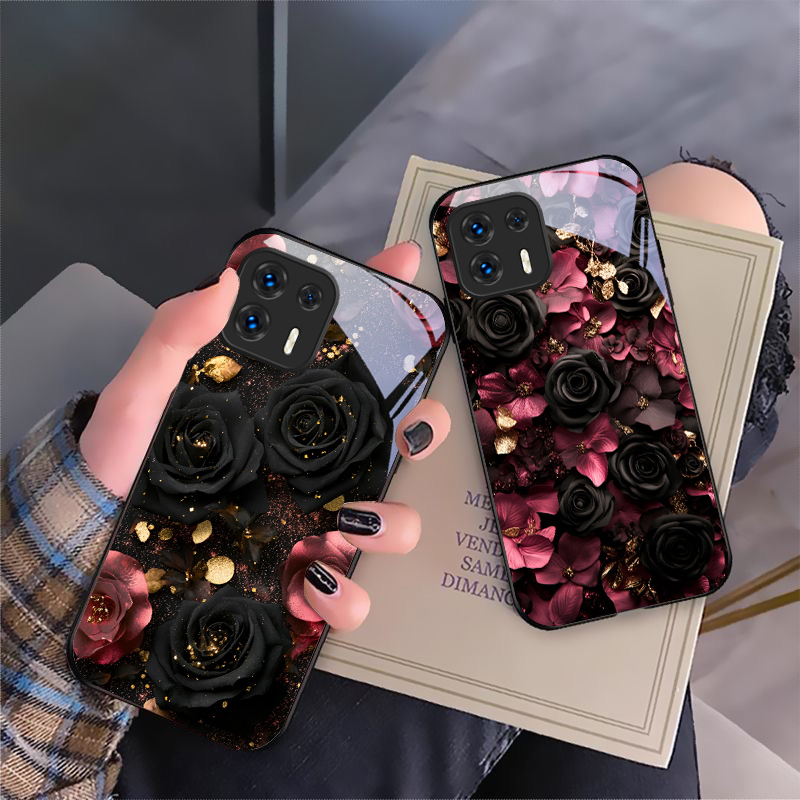 Vase Decor - 와인 레드 꽃잎 모토로라 모토 G14