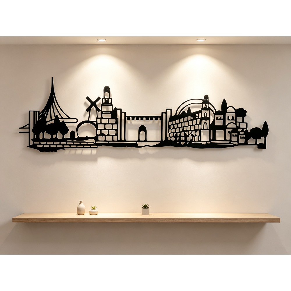 Wall Art - CIFBUY 금속 벽 장식 예술품, 예루살렘