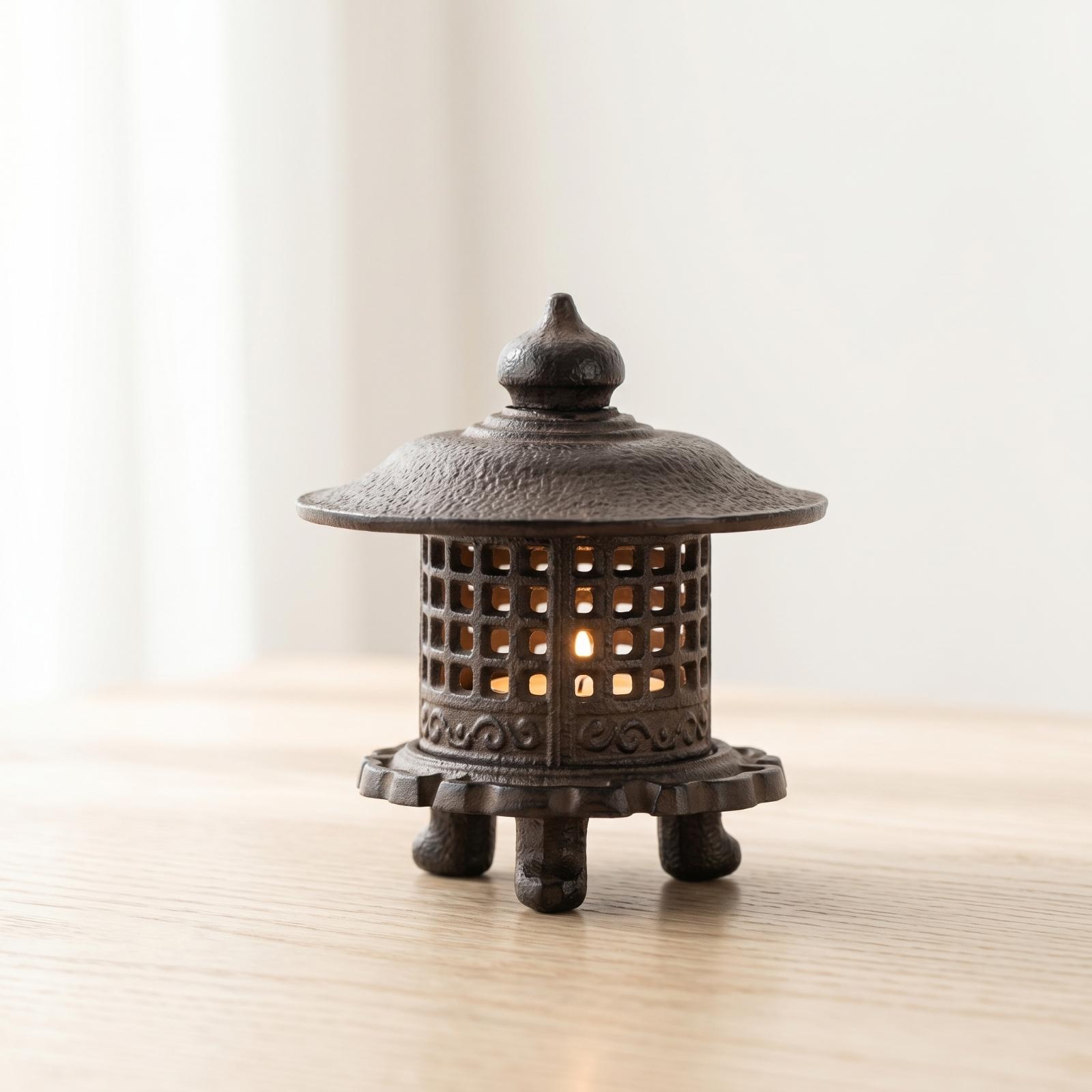 Candle Holder Decor - 주철 랜턴 테이블탑 캔들 홀더 빈티지