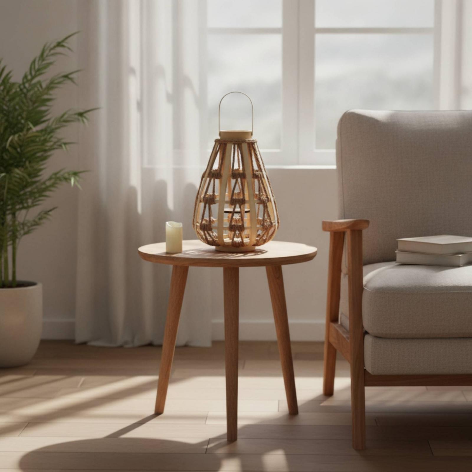 천연 나무 로프 랜턴 캔들 홀더 수제 눈물방울 디자인  - Candle Holder Decor 리뷰 및 가격