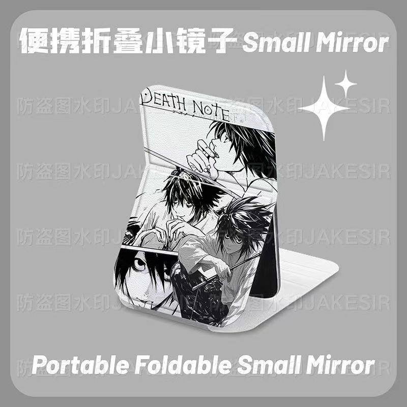 데스노트 라이트 야가미 접이식 화장 거울 휴대용 화장  - Decorative Mirror 리뷰 및 가격