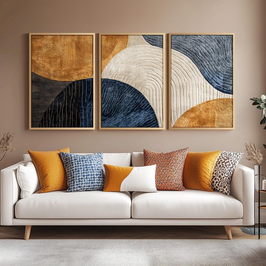 3피스 프레임리스 캔버스 그림 자판디 삼부작 아트 세트 - Abstract Canvas Set 리뷰 및 가격