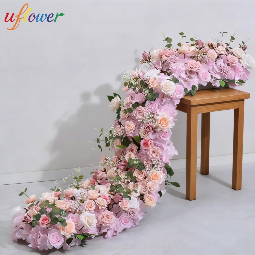 Uflower 조화 꽃줄 장식 웨딩 장식 꽃 배경 테이 - Table Runner 리뷰 및 가격