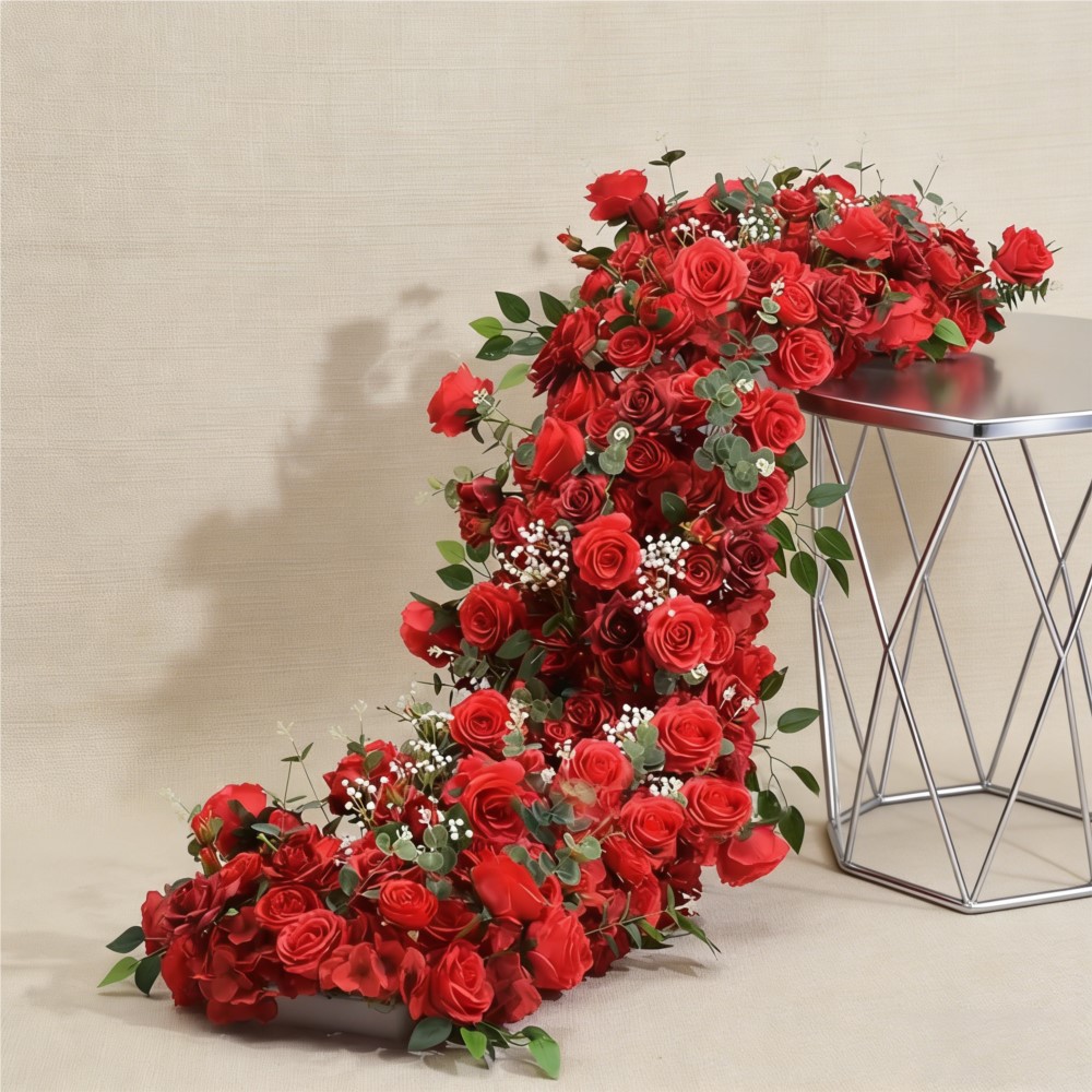 Uflower 조화 꽃줄 장식 웨딩 장식 꽃 배경 테이 - Table Runner 리뷰 및 가격