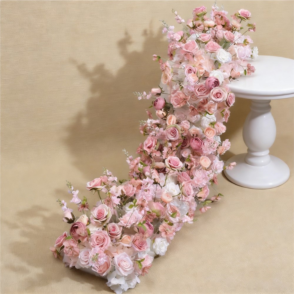 Uflower 조화 꽃줄 장식 웨딩 장식 꽃 배경 테이 - Table Runner 리뷰 및 가격