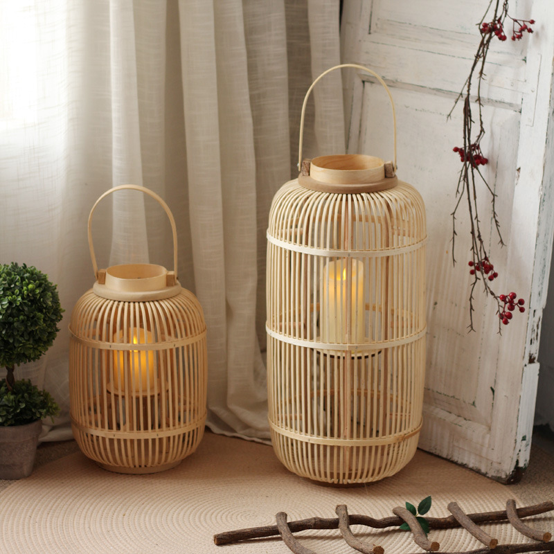 수공예 대나무 풍등, 바닥에 놓는 캔들 홀더, 다실,  - Candle Holder Decor 리뷰 및 가격