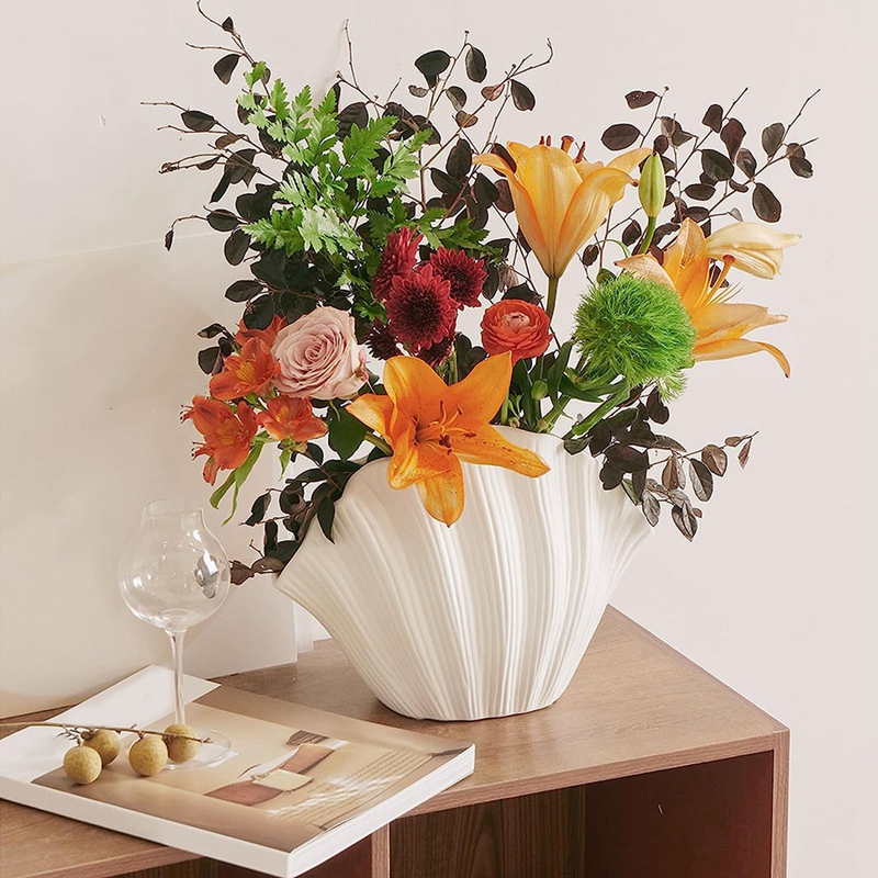 북유럽 스타일 조개 모양 세라믹 화병 홈 데코 테이블탑 - Vase Decor 리뷰 및 가격