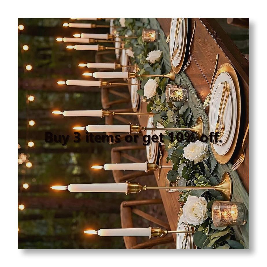 12개 골드 캔들스틱 홀더, 빈티지 메탈 캔들 홀더,  - Candle Holder Decor 리뷰 및 가격