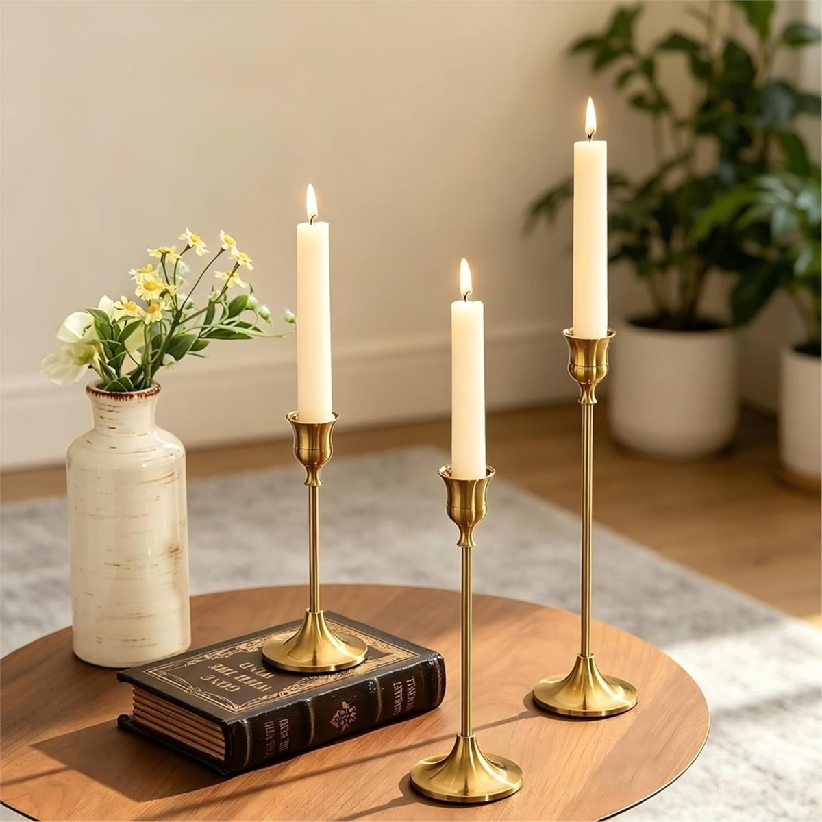 12개 골드 캔들스틱 홀더, 빈티지 메탈 캔들 홀더,  - Candle Holder Decor 리뷰 및 가격