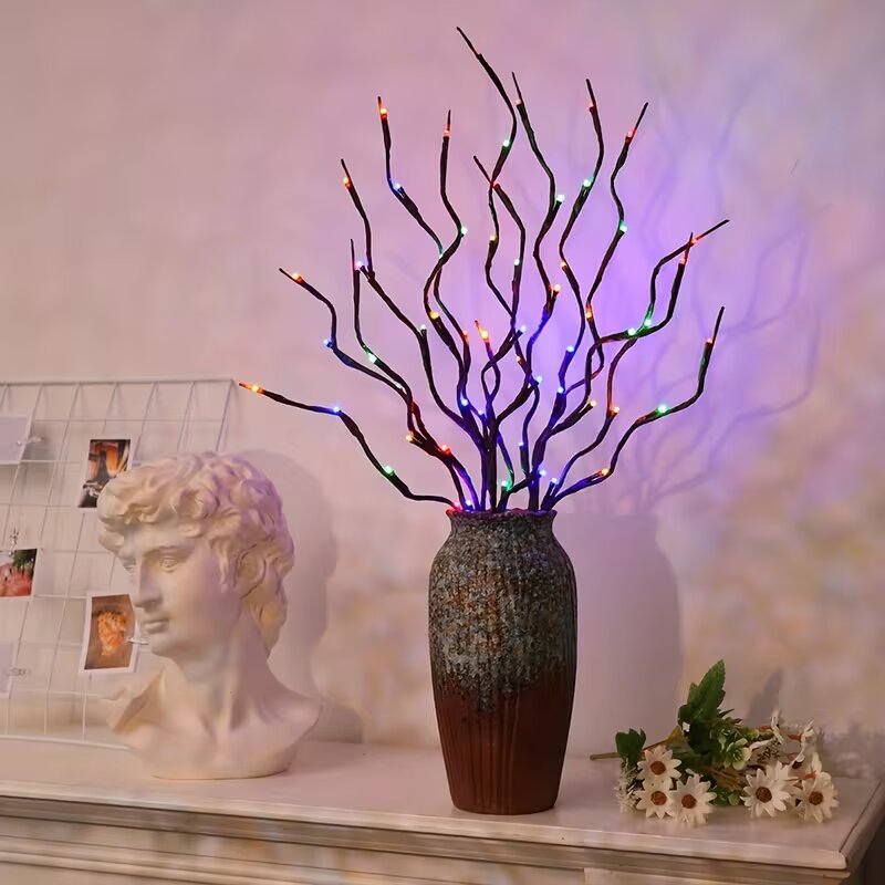 1/2PC 20LED 벚꽃 나무 가지 조명 실내외 홈  - Vase Decor 리뷰 및 가격