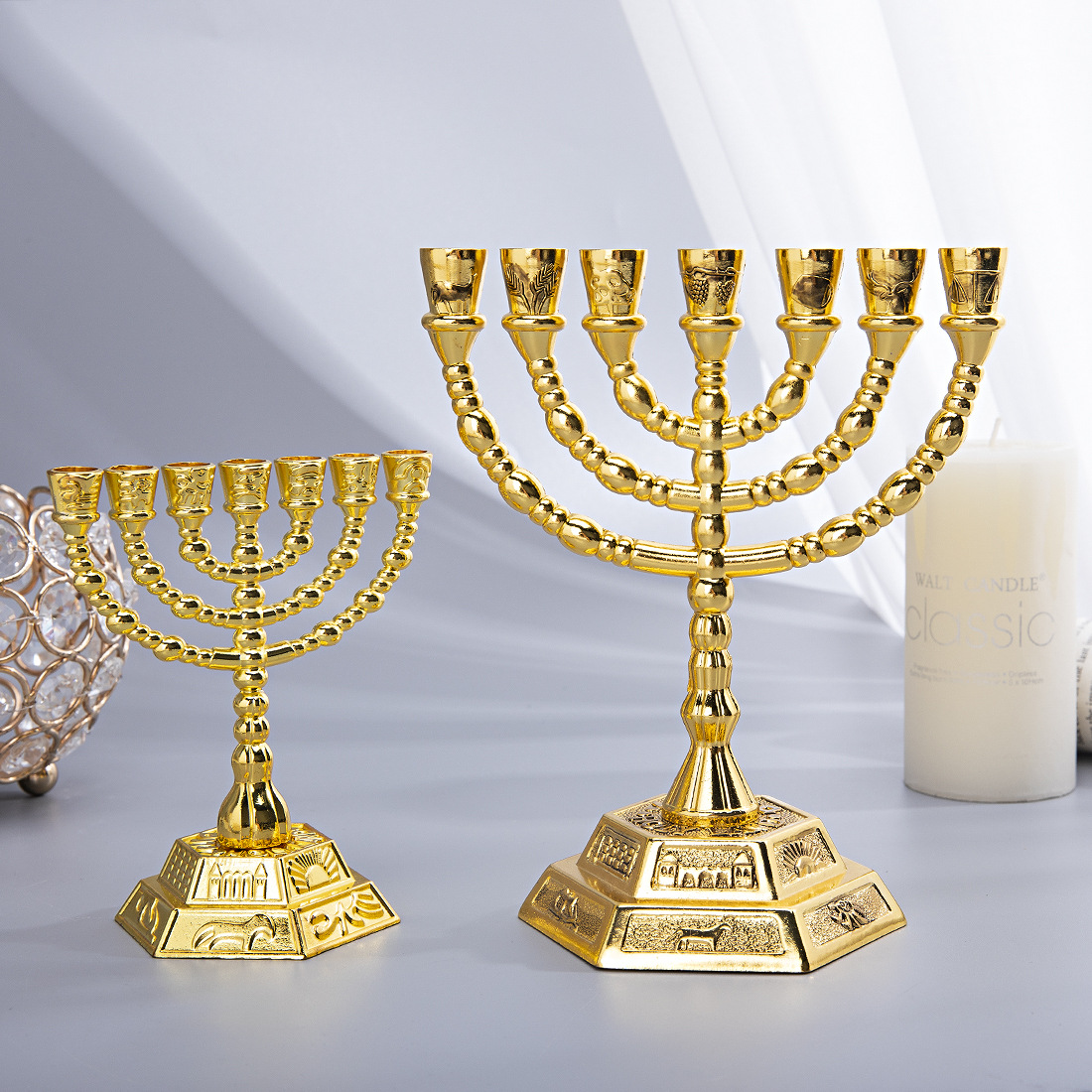 7개의 가지가 있는 메노라 유대교 가정 장식 촛대 장식 - Candle Holder Decor 리뷰 및 가격