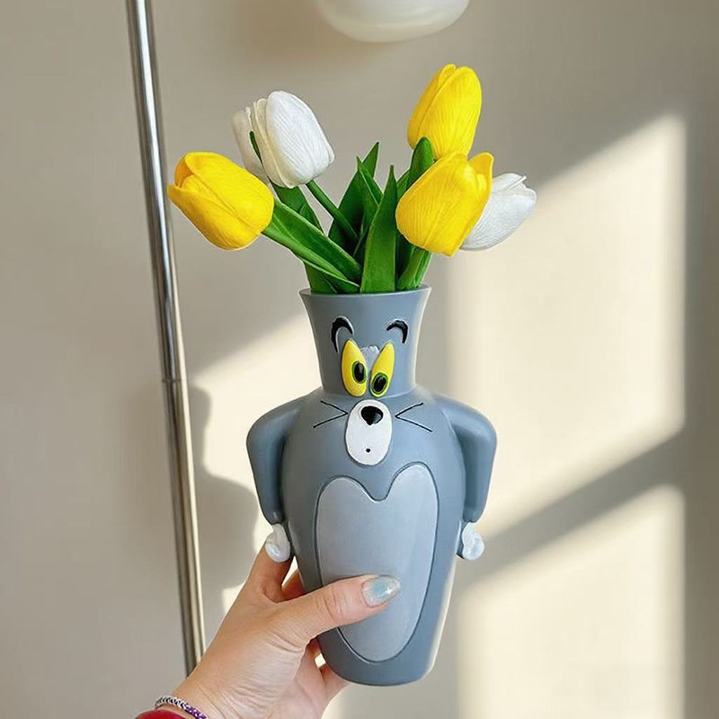 만화 톰과 제리 새 꽃병 장식품 선물용 방 장식 창의적 - Vase Decor 리뷰 및 가격