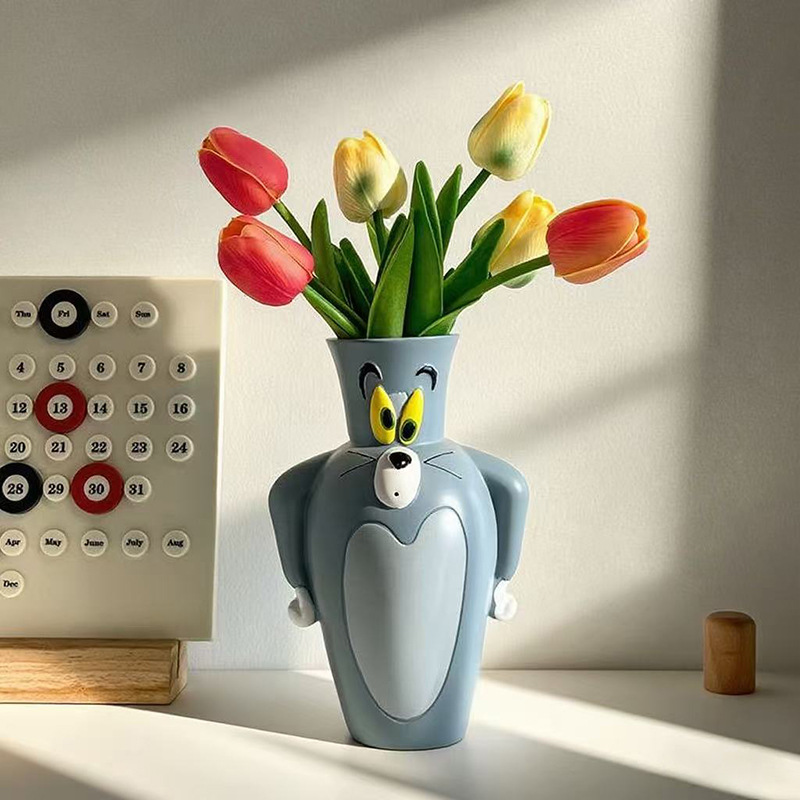 만화 톰과 제리 새 꽃병 장식품 선물용 방 장식 창의적 - Vase Decor 리뷰 및 가격