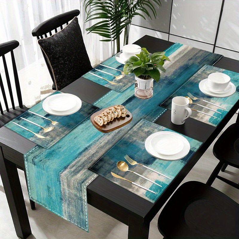VIKAMA Morandi 추상 잉크 테이블 러너 플레 - Table Runner 리뷰 및 가격