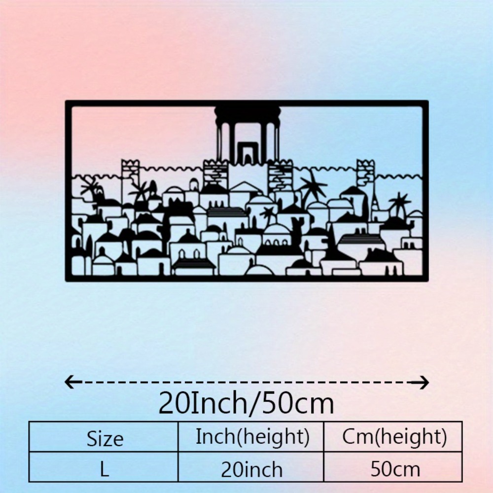 CIFBUY 금속 벽 예술 예루살렘 벽화 동상 유대 문 - Wall Art 리뷰 및 가격